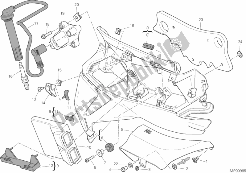 Wszystkie części do Impianto Elettrico Destro Ducati Superbike 959 Panigale ABS Thailand 2018